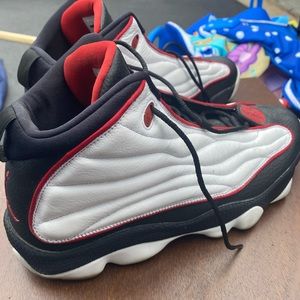 Jordan Pro Strong Black Varsity Red Men's Size 11 Sneakers 407285-005